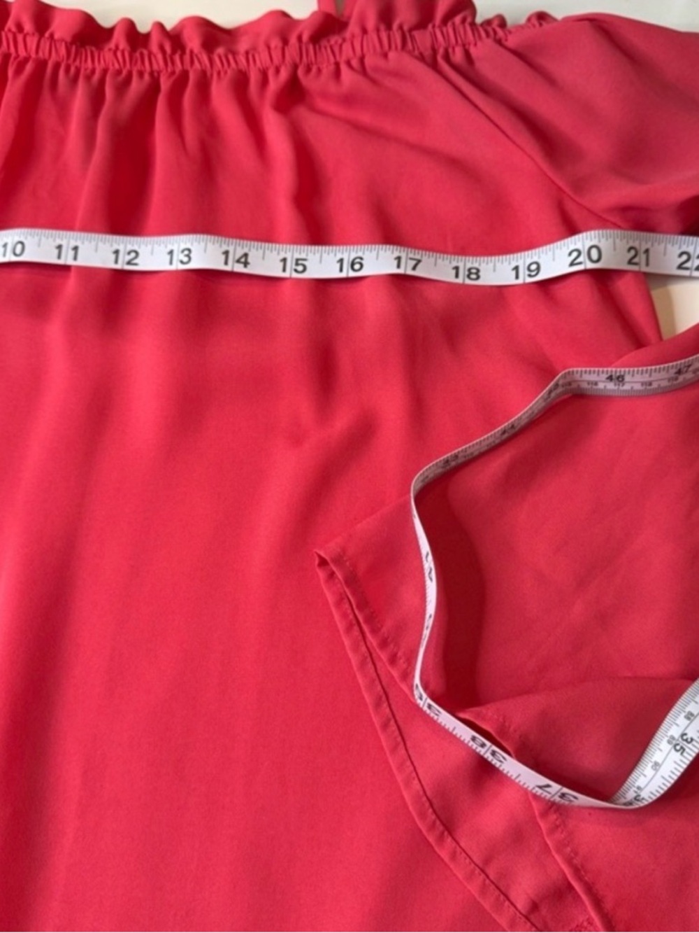 I.N.C. Off-Shoulder Ruffled Pink Top - Picture 4 of 6